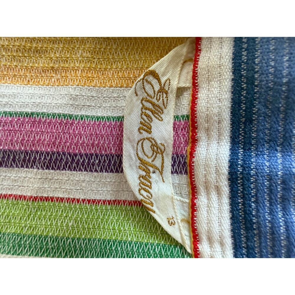 Vtg 70s Ellen Tracy Cropped Rainbow Stripe Dagger Collar Jacket Blazer Top ILGWU - Picture 3 of 8